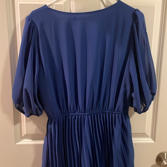 Amazon(Merokeety) Blue Pleated Dress - Picture 3 of 3